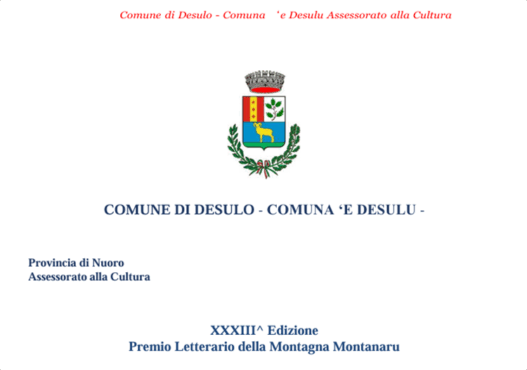 Premio Letterario 2025 - Comune di Desulo